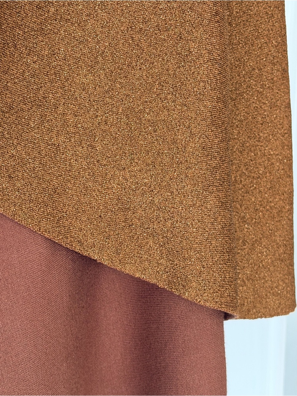 Alice + Olivia Asymmetrical Ruffle Midi Skirt in Rust - Picture 4 of 6